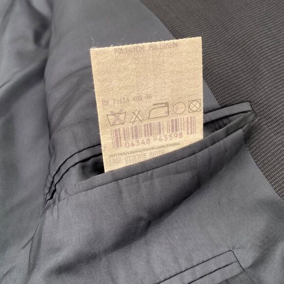 Hugo Boss Blazer Mens 40R 39R BrownTextured Wool Sport Jacket Ventless - Picture 14 of 15